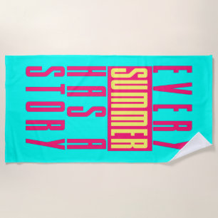Modern Colorful Cool Summer Beach Towel