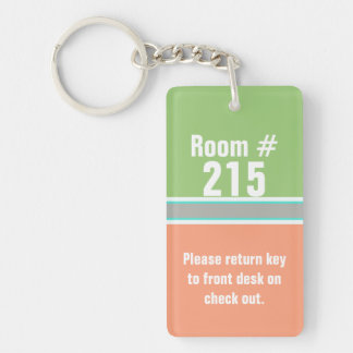 Modern Colorful Custom Hotel Room Keychain