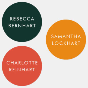 Modern Colorful Custom School Kids' Labels