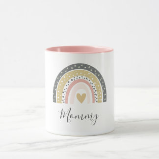 Modern Colorful Cute Rainbow Mama Mug