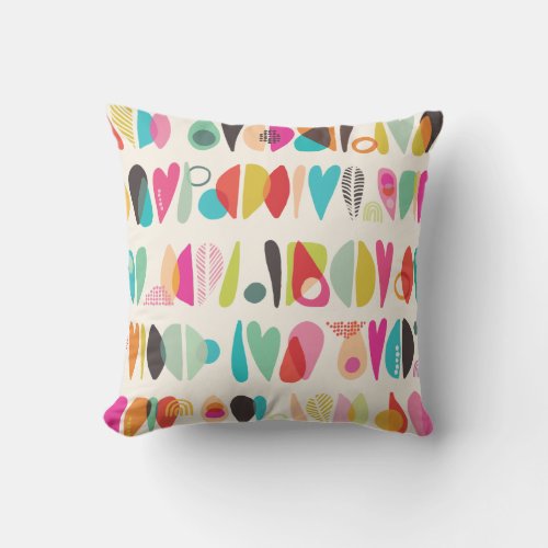 Modern Colorful Design Throw Pillow