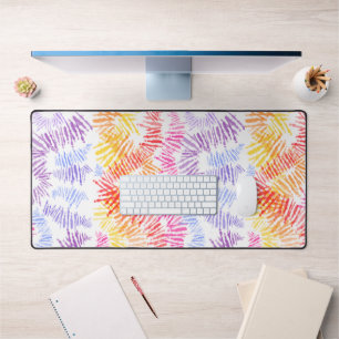 Modern Colorful Desk Mat with Acid Brush Stroke