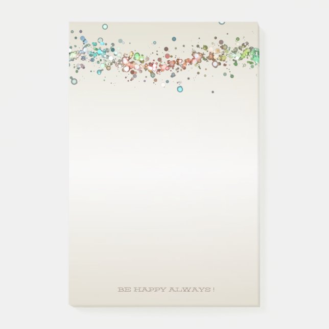 Modern Colorful Dots,Drops  -Personalized Post-it Notes (Front)