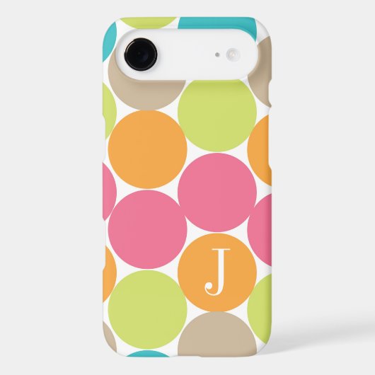 Modern Colorful Dots Personalized Case-Mate iPhone Case (Back)