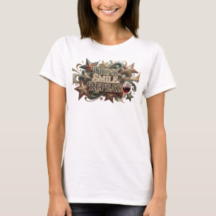 Modern Colorful DRINK SMILE REPEAT Tee