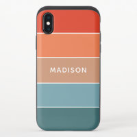 Modern Colorful Earth Colorblock Personalized Name