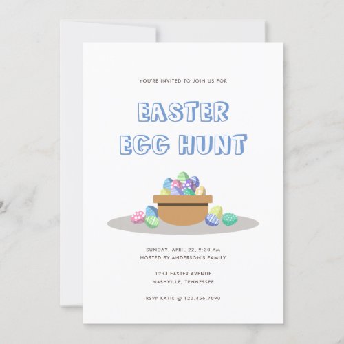 Modern Colorful Easter Egg Hunt Invitation