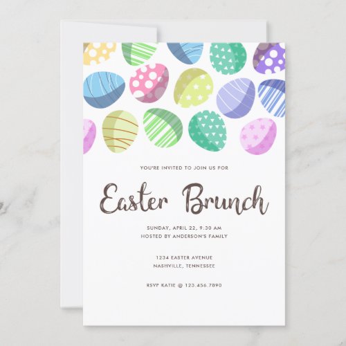 Modern Colorful Easter Egg Hunt Invitation