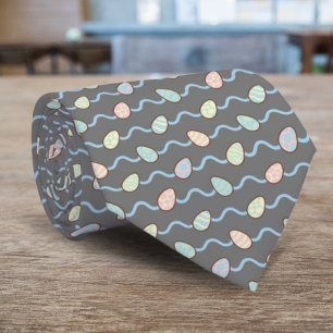 Modern Colorful Easter Egg Pattern Personalized Neck Tie