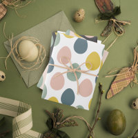 Modern Colorful Egg Pattern Easter Wrapping Paper 