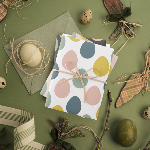Modern Colorful Egg Pattern Easter Wrapping Paper 