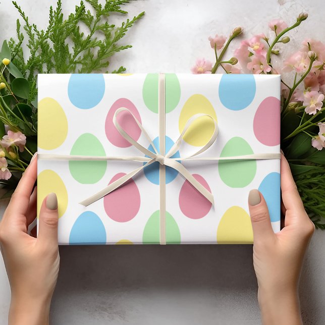 Modern Colorful Eggs Pattern | Easter  Wrapping  Paper (Creator Uploaded)