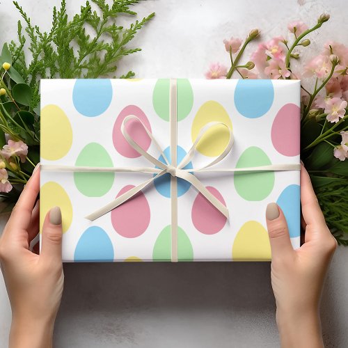 Modern Colorful Eggs Pattern  Easter  Wrapping  Wrapping Paper