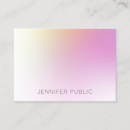Modern Colorful Elegant Design Template Trendy Business Card