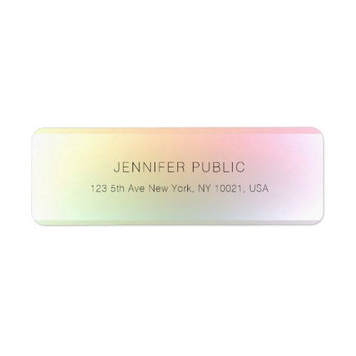 Modern Colorful Elegant Minimalist Template Label