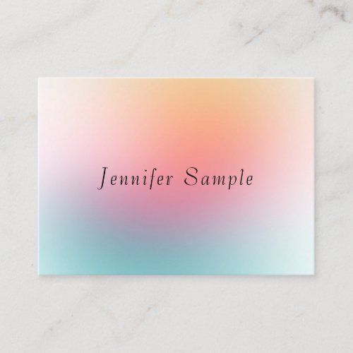 Modern Colorful Elegant Personalized Template Business Card