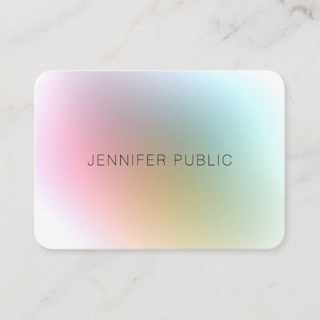 Modern Colorful Elegant Professional Template Luxe Business Card (Front)
