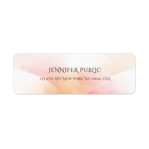 Modern Colorful Elegant Simple Return Address Label