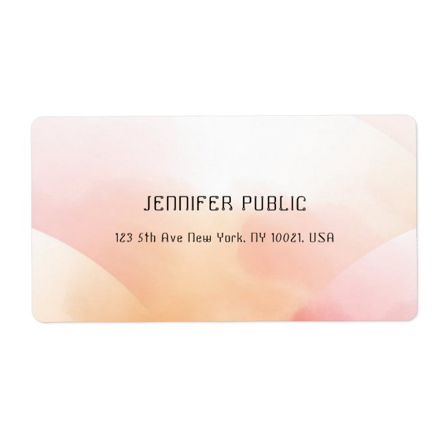 Modern Colorful Elegant Simple Shipping Address Label (Front)