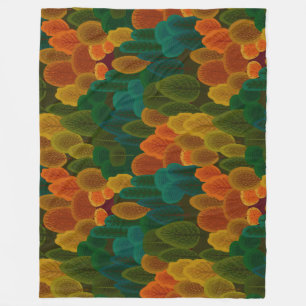 Modern Colorful Fall Trees Fleece Blanket