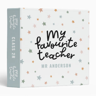 Modern colorful favourite teacher star gift 3 ring 3 ring binder