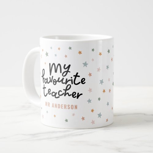 Modern colorful favourite teacher star gift  coffe giant coffee mug