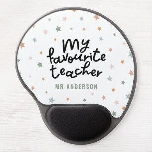 Modern colorful favourite teacher star gift mouse  gel mouse pad