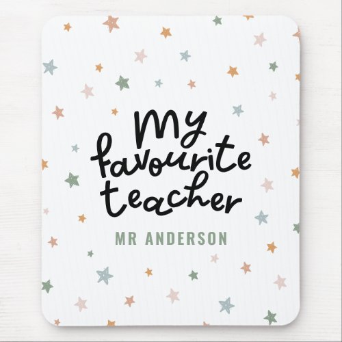 Modern colorful favourite teacher star gift mouse pad