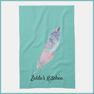 Modern Colorful Feather Kitchen Towel