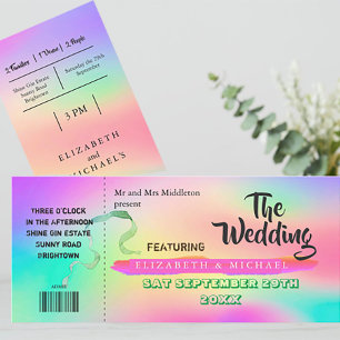 Modern Colorful Festival Rainbow Wedding
