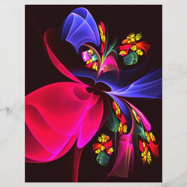 Modern Colorful Floral Abstract Art Pattern #06 (Front)