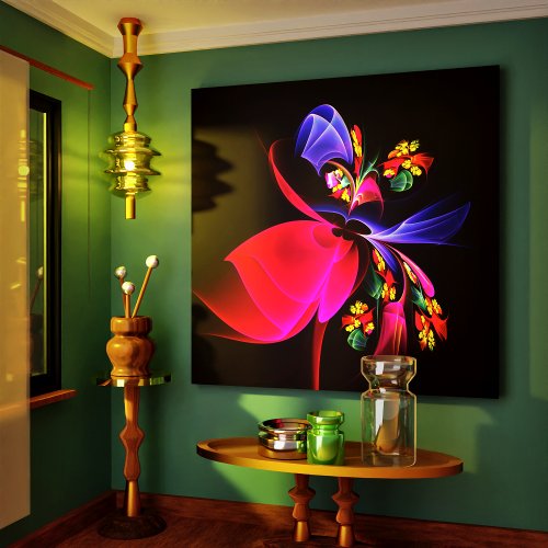 Modern Colorful Floral Abstract Art Pattern #06