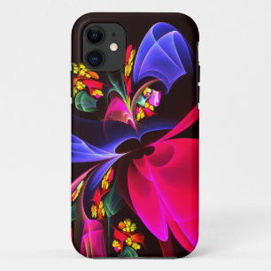 Modern Colorful Floral Abstract Art Pattern #06 iPhone 11 Case
