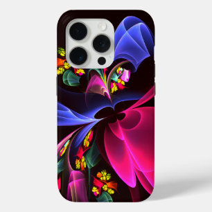 Modern Colorful Floral Abstract Art Pattern #06 iPhone 15 Pro Case