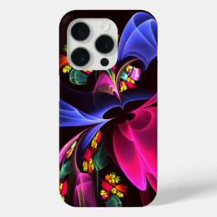 Modern Colorful Floral Abstract Art Pattern #06 iPhone 15 Pro Case