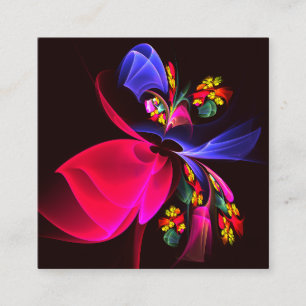 Modern Colorful Floral Abstract Art Pattern #06 Enclosure Card