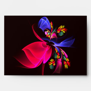 Modern Colorful Floral Abstract Art Pattern #06 Envelope