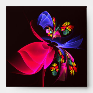 Modern Colorful Floral Abstract Art Pattern #06 Envelope