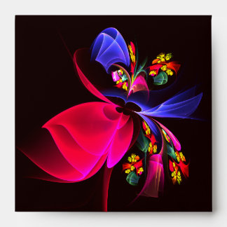 Modern Colorful Floral Abstract Art Pattern #06 Envelope