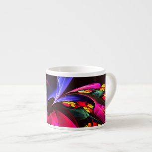 Modern Colorful Floral Abstract Art Pattern #06 Espresso Cup