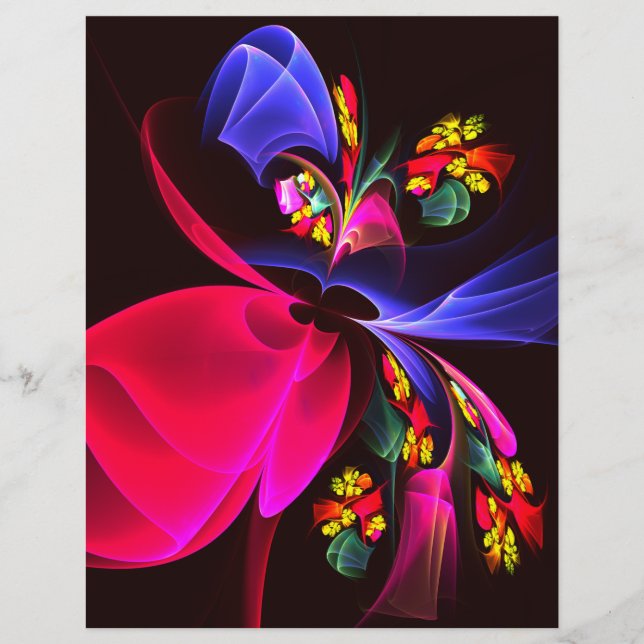 Modern Colorful Floral Abstract Art Pattern #06 Flyer (Front)