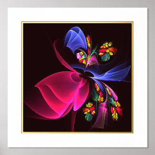 Modern Colorful Floral Abstract Art Pattern #06 Foil Prints