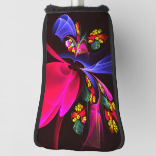 Modern Colorful Floral Abstract Art Pattern #06 Golf Head Cover