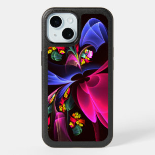 Modern Colorful Floral Abstract Art Pattern #06 iPhone 15 Case