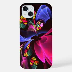 Modern Colorful Floral Abstract Art Pattern #06 iPhone 15 Plus Case