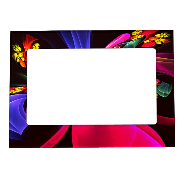 Modern Colorful Floral Abstract Art Pattern #06 Magnetic Frame (Front)