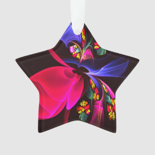 Modern Colorful Floral Abstract Art Pattern #06 Ornament