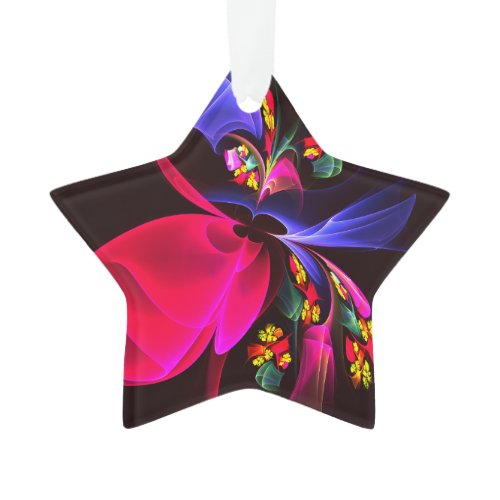 Modern Colorful Floral Abstract Art Pattern #06 Ornament