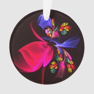 Modern Colorful Floral Abstract Art Pattern #06 Ornament