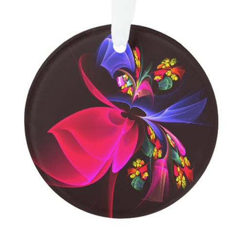 Modern Colorful Floral Abstract Art Pattern #06 Ornament